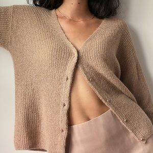 Wilfred front to back knit cardigan sweater